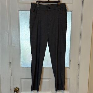 Women’s Gray Straight Leg Professional Mid Rise Wrinkle Free Trousers 8 Short